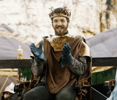 Renly Baratheon batendo palmas
