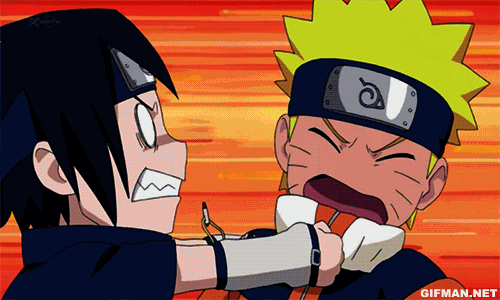 Naruto e Sasuke em 03 Gifs Engraçados! 7