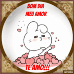 Bom Dia Meu Amor – Coelhinho Fofo Mandando Corações! 4